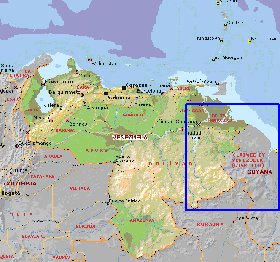 Administratives carte de Venezuela en anglais