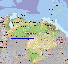 Administratives carte de Venezuela en anglais