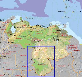 Administrativa mapa de Venezuela em ingles