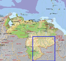 Administratives carte de Venezuela en anglais