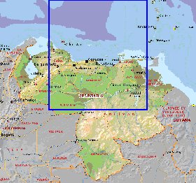 Administrativa mapa de Venezuela em ingles