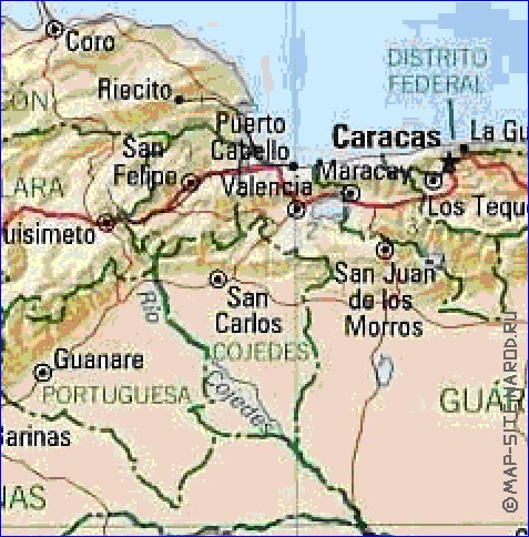Administrativa mapa de Venezuela