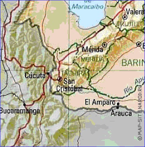 Administrativa mapa de Venezuela