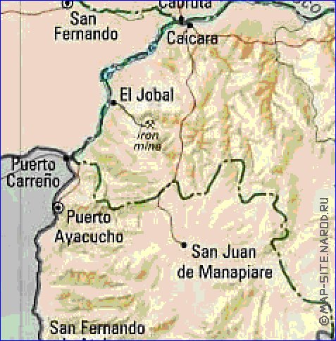 Administrativa mapa de Venezuela