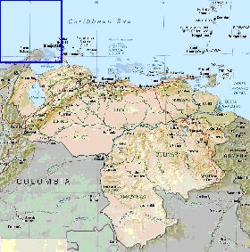 Administrativa mapa de Venezuela