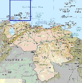 Administrativa mapa de Venezuela