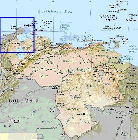 Administrativa mapa de Venezuela