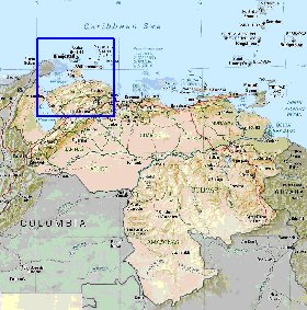 Administrativa mapa de Venezuela