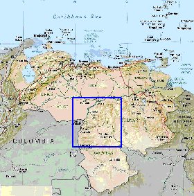 Administrativa mapa de Venezuela