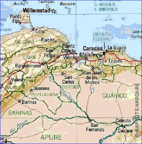 Administratives carte de Venezuela