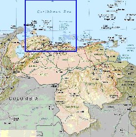 Administrativa mapa de Venezuela