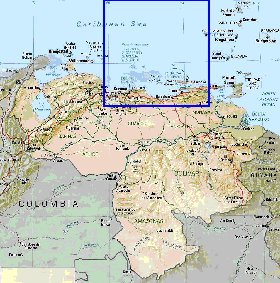 Administrativa mapa de Venezuela