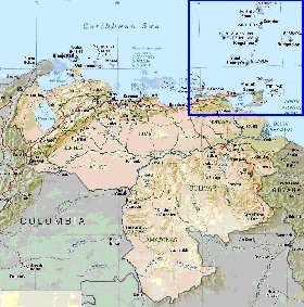 Administrativa mapa de Venezuela