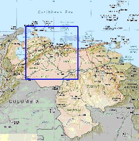 Administrativa mapa de Venezuela