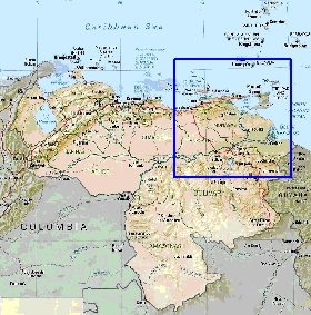 Administrativa mapa de Venezuela