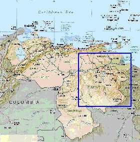 Administrativa mapa de Venezuela