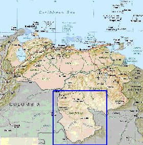 Administrativa mapa de Venezuela