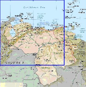 Administrativa mapa de Venezuela