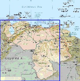 Administrativa mapa de Venezuela