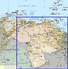 Administrativa mapa de Venezuela