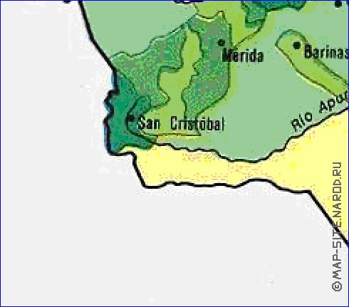 mapa de de densidade populacional Venezuela