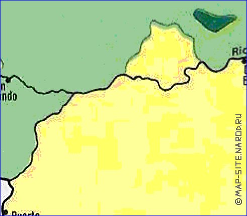 mapa de de densidade populacional Venezuela