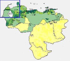 mapa de de densidade populacional Venezuela