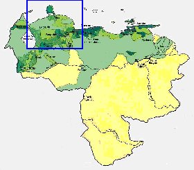 mapa de de densidade populacional Venezuela