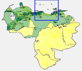 mapa de de densidade populacional Venezuela