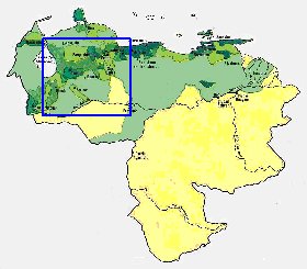 mapa de de densidade populacional Venezuela