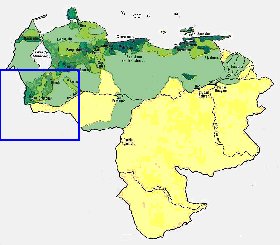 mapa de de densidade populacional Venezuela