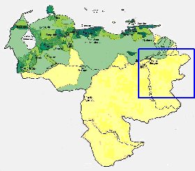 mapa de de densidade populacional Venezuela