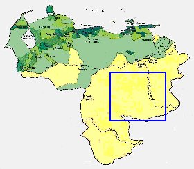 mapa de de densidade populacional Venezuela