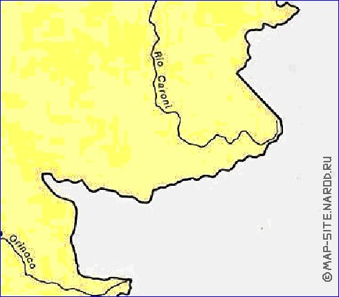 mapa de de densidade populacional Venezuela