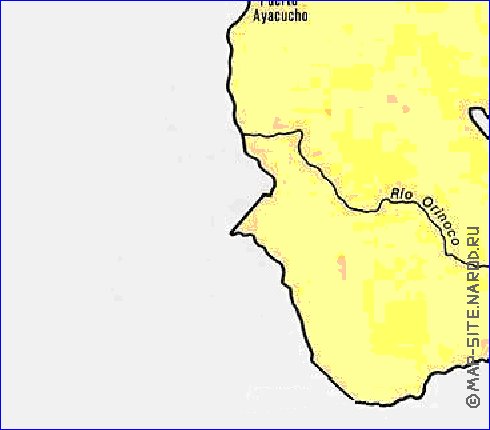 mapa de de densidade populacional Venezuela