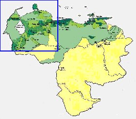 mapa de de densidade populacional Venezuela