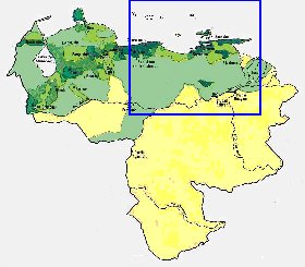 mapa de de densidade populacional Venezuela