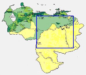 mapa de de densidade populacional Venezuela