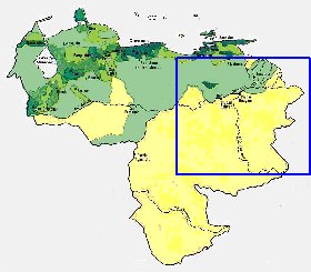 mapa de de densidade populacional Venezuela