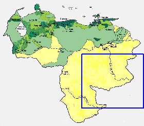 mapa de de densidade populacional Venezuela