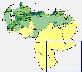 mapa de de densidade populacional Venezuela