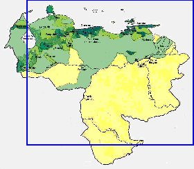 mapa de de densidade populacional Venezuela