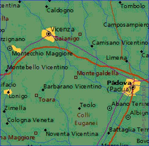 mapa de Veneto