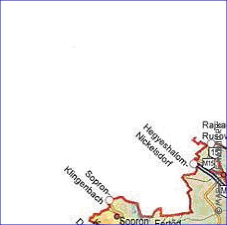 mapa de de estradas Hungria