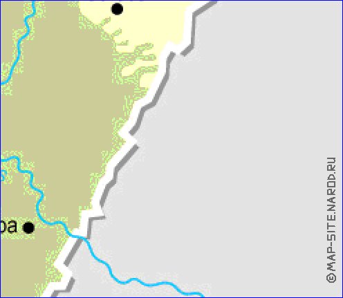 Fisica mapa de Hungria em ingles