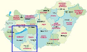 carte de Hongrie en allemand