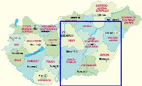 carte de Hongrie en allemand