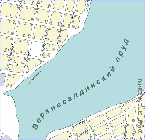 carte de Verkhnyaya Salda