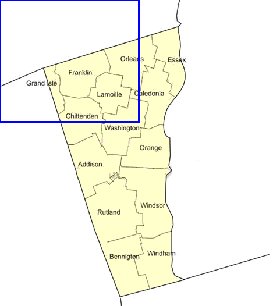 Administrativa mapa de Vermont