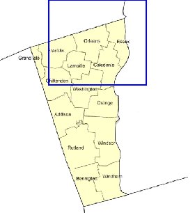 Administrativa mapa de Vermont